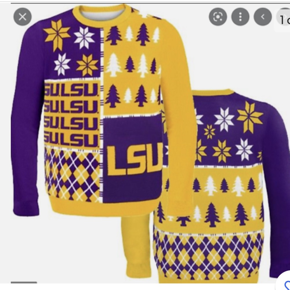 LSU Forever Collectables size Medium Men or Womens Holiday Sweater